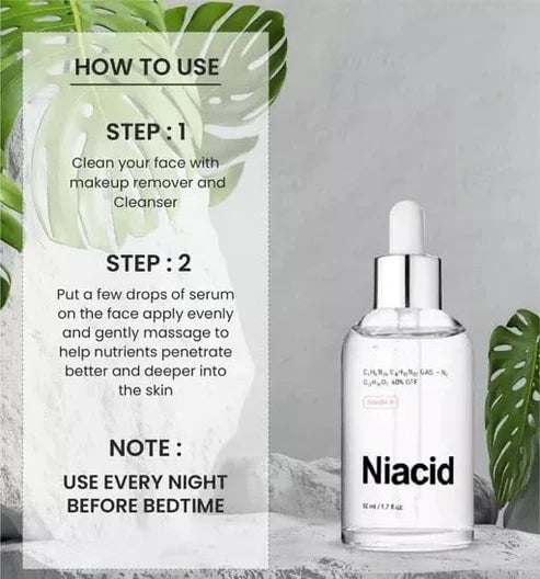 💧 Niacid Face Serum – 30ml x 2 | 🛍️ Buy 1 Get 1 FREE!